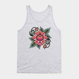 Sunset Peony Tank Top